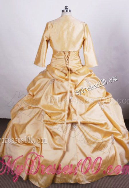 Beaded Appliques and Pick-ups Style Sweet 16 Dresses with Jacket